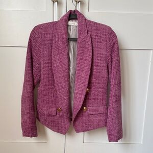 bishop + young Magenta Tweed Blazer
